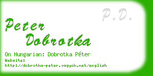 peter dobrotka business card