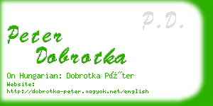 peter dobrotka business card